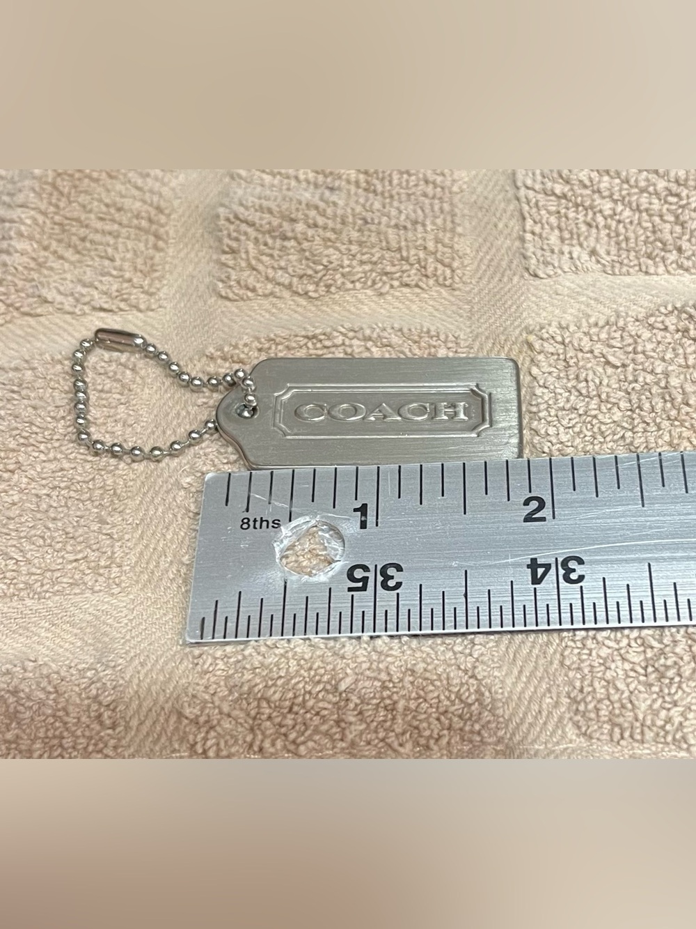 Coach Silver Logo Tag - Picture 3 of 3